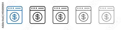 Money laundering icon Outline vector logo for web ui