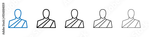 Monk icon Outline vector logo for web ui