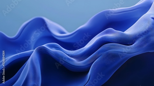 Wallpaper Mural Abstract Blue Waves Flowing Softly Elegant Design Torontodigital.ca