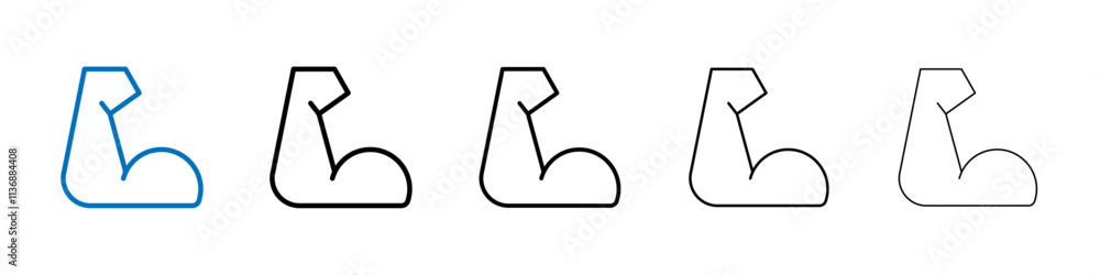 Muscle icon Outline vector logo for web ui Muscle icon Outline vector logo for web ui