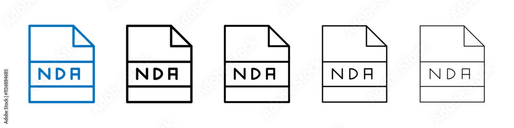 NDA icon Outline vector logo for web ui NDA icon Outline vector logo for web ui