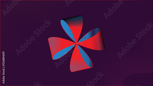 flower background Logo design with a purple background and a red flowershaped burst in the center photo