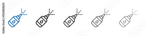 Nasal spray bottle icon Outline vector logo for web ui