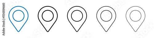 Free Download Navigation pin icon Outline vector logo for web ui - GFXLoad