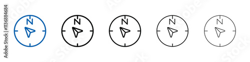 Navigator arrow icon Outline vector logo for web ui