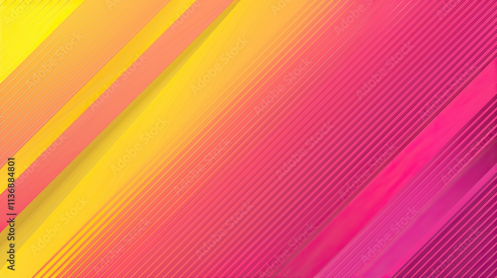 Abstract design featuring diagonal lines in vibrant yellow and pink hues. Abstract design featuring diagonal lines in vibrant yellow and pink hues.