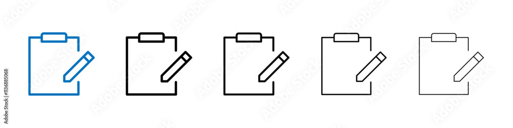 Notepad icon Outline vector logo for web ui Notepad icon Outline vector logo for web ui