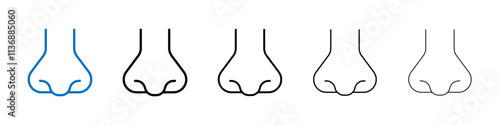 Nose icon Outline vector logo for web ui