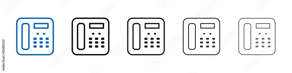 Office Phone icon Outline vector logo for web ui Office Phone icon Outline vector logo for web ui