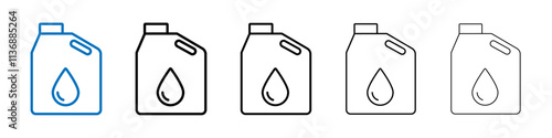 Oil can icon Outline vector logo for web ui