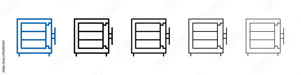 Open safe icon Outline vector logo for web ui Open safe icon Outline vector logo for web ui