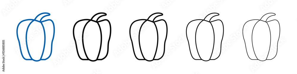 Paprika icon Outline vector logo for web ui Paprika icon Outline vector logo for web ui