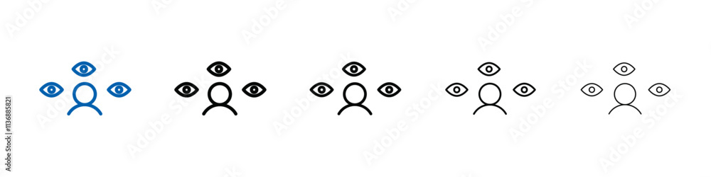 Paranoia icon Outline vector logo for web ui Paranoia icon Outline vector logo for web ui