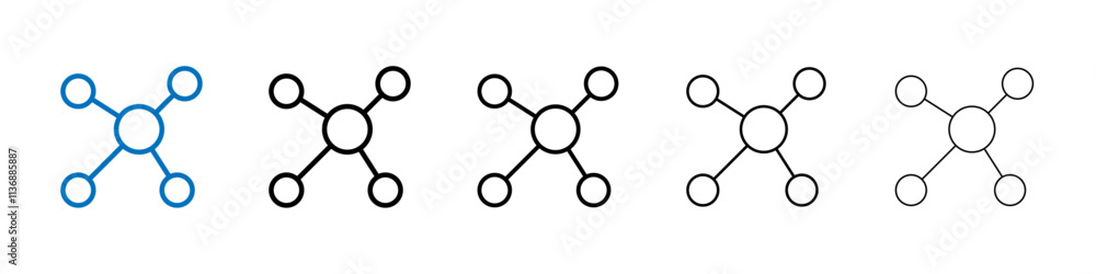 Particle icon Outline vector logo for web ui Particle icon Outline vector logo for web ui