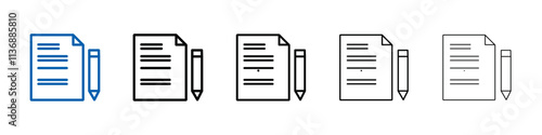 paperwork icon Outline vector logo for web ui