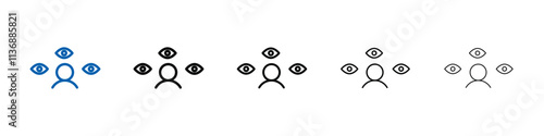 Paranoia icon Outline vector logo for web ui