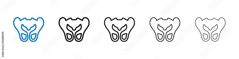 Obraz premium Pelvis icon Outline vector logo for web ui