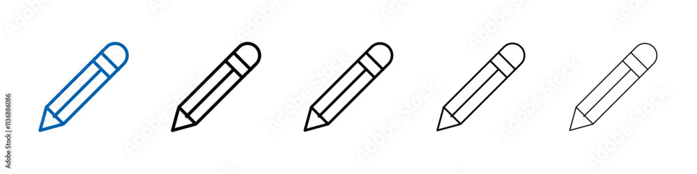 Pencil icon Outline vector logo for web ui Pencil icon Outline vector logo for web ui
