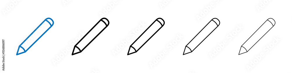 Pencil icon Outline vector logo for web ui Pencil icon Outline vector logo for web ui