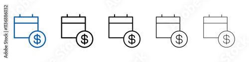 Payday icon Outline vector logo for web ui