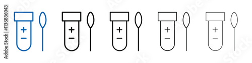 PCR test icon Outline vector logo for web ui
