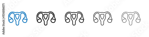 Pelvic area icon Outline vector logo for web ui