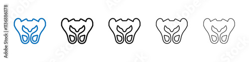 Pelvis icon Outline vector logo for web ui