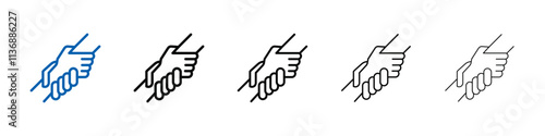 Person help someone icon Outline vector logo for web ui