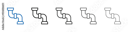 pipe icon Outline vector logo for web ui