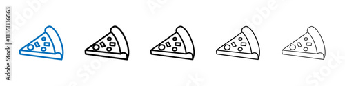 Pizza icon Outline vector logo for web ui
