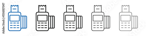 pos terminal icon Outline vector logo for web ui