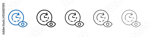Predict, forecast icon Outline vector logo for web ui