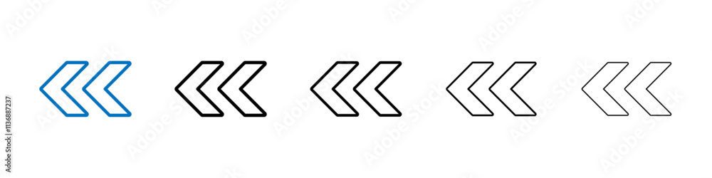 Previous arrow icon Outline vector logo for web ui Previous arrow icon Outline vector logo for web ui