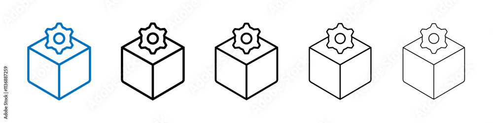 Product management icon Outline vector logo for web ui Product management icon Outline vector logo for web ui