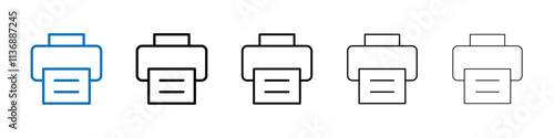 Print icon Outline vector logo for web ui