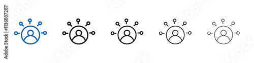 Productive man icon Outline vector logo for web ui