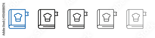 recipe book icon Outline vector logo for web ui