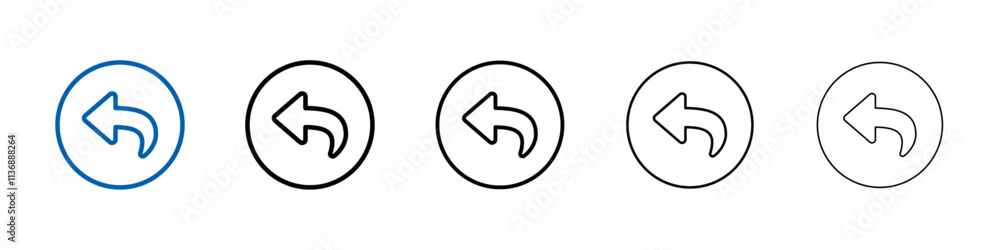 Replay icon Outline vector logo for web ui Replay icon Outline vector logo for web ui