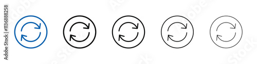 Repeat reload arrow icon Outline vector logo for web ui