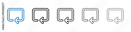 Reset icon Outline vector logo for web ui