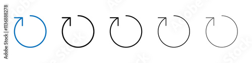 Reset icon Outline vector logo for web ui