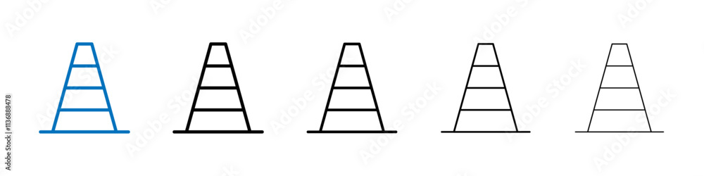 Road cone icon Outline vector logo for web ui Road cone icon Outline vector logo for web ui