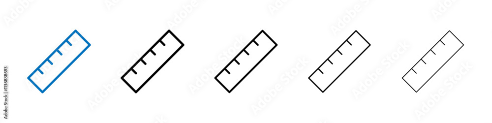 Ruler icon Outline vector logo for web ui Ruler icon Outline vector logo for web ui