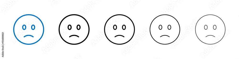 Sad icon Outline vector logo for web ui Sad icon Outline vector logo for web ui
