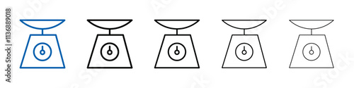 Scales icon Outline vector logo for web ui