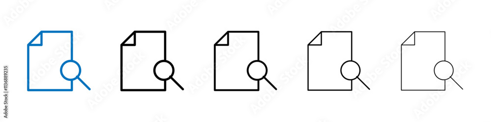 Search file icon Outline vector logo for web ui Search file icon Outline vector logo for web ui