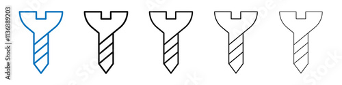 Screws icon Outline vector logo for web ui