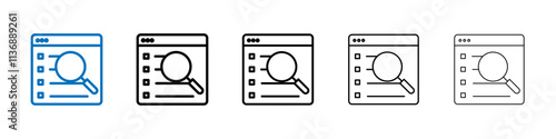 Search online icon Outline vector logo for web ui