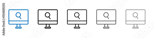 Search online icon Outline vector logo for web ui