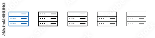 Server rack icon Outline vector logo for web ui